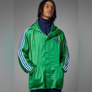 NWT Adidas Adicolor Heritage Now Windbreaker IB3440 Green Trefoil Jacket XL